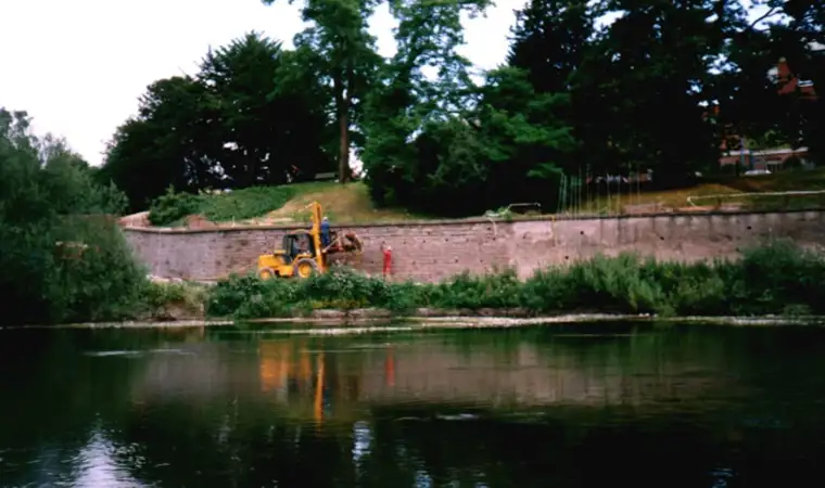 Retaining Wall, Hereford General Hospital.jpg