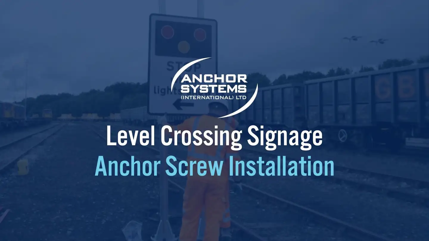 Level Crossing Signage - Anchor Screw Installation