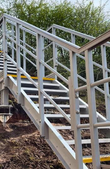 GRP Staircase: Knowsley Waste Terminal Access